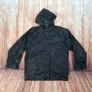 MOSSI Racing Jacket Waist Straps All Black 2013 Size M Button Zipz